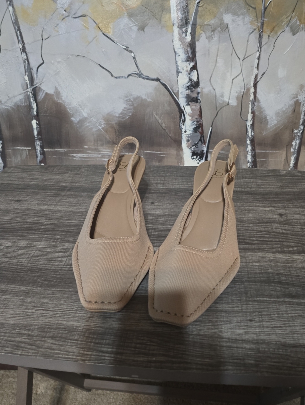 Women’s Neutral Slingback Mules - Chic Pointed Square Toe